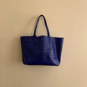kate spade Purple Leather Tote w/ Lasercut Detail